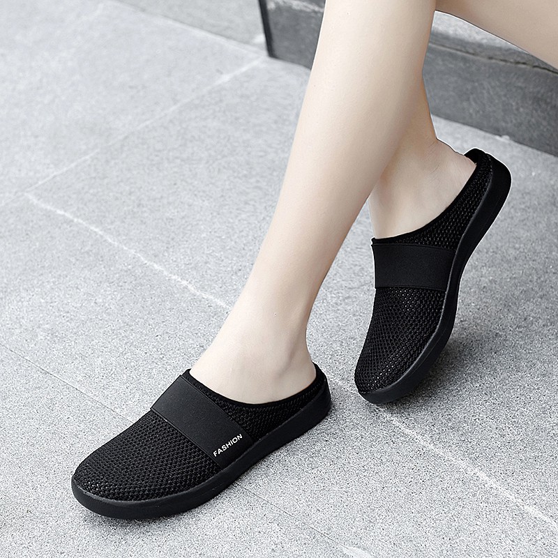 FOKU Sepatu Flatshoes Santai Wanita Slip On Korea Terbaru