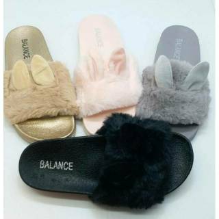  Sandal  Bulu  variasi Kelinci  Rabbit BALANCE Shopee Indonesia