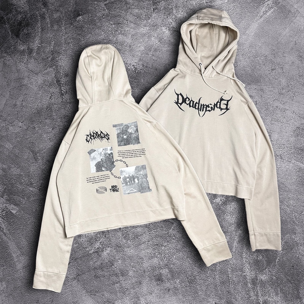 JAKET CROP HOODIE GRAPHIC / JUMPER CROP HOODIE GRAPHIC &quot;chaos&quot;