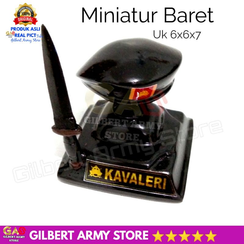 GILBERT ARMY STORE Miniatur Baret Kavaleri Infanteri Hiasan Pajangan Dashboard Dasbor Mobil Unik Lucu Kesatuan Tni Terbaru Grosir Murah asesoriea Patung Keren