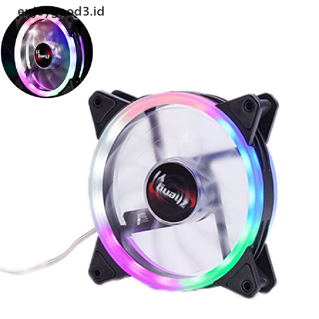 12cm Kipas Pendingin Led Rgb Dc 12v Brushless Untuk Komputer Pc