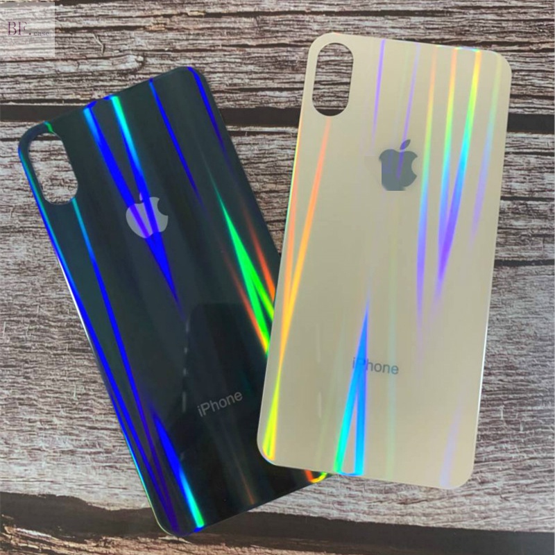 Pelindung Layar Tempered Glass Aurora Warna-Warni Untuk Iphone 11 12 13 Pro Max X Xr Xs Xsmax 7 8 Plus