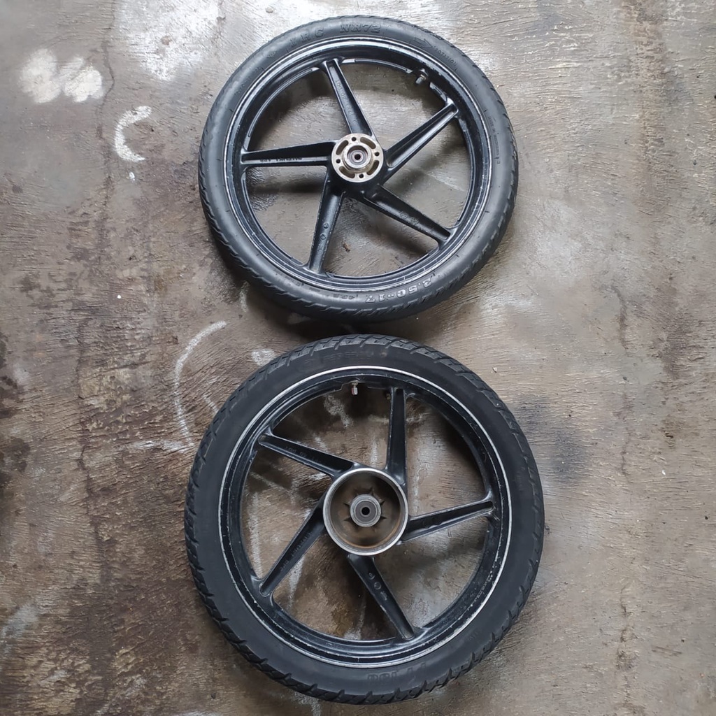 Velg Pelek Set Ban Motor Suzuki Satria 2Tak Tromol Pnp RK Cool Smash Original Copotan Motor