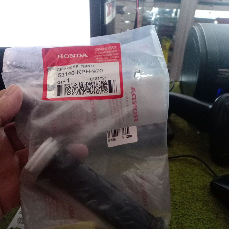 pipa gas + handgrip ori honda supra X 125