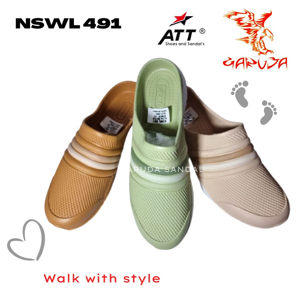 ATT NSWL 491 seri 3 Sepatu Sandal Selop Karet Wanita anti air