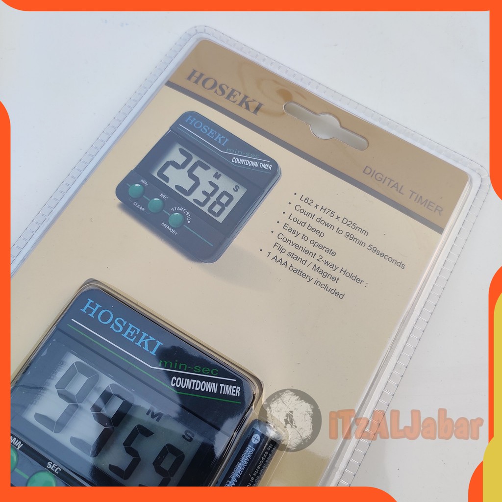 Hoseki 2203 Digital timer dapur car clock stopwatch Asli Hoseki