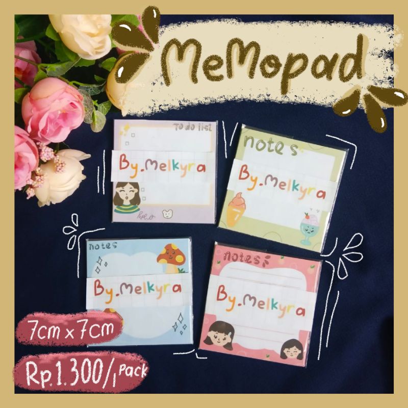 

MEMOPAD ukuran 7,5 x 7,5 ||By.Melkyra||