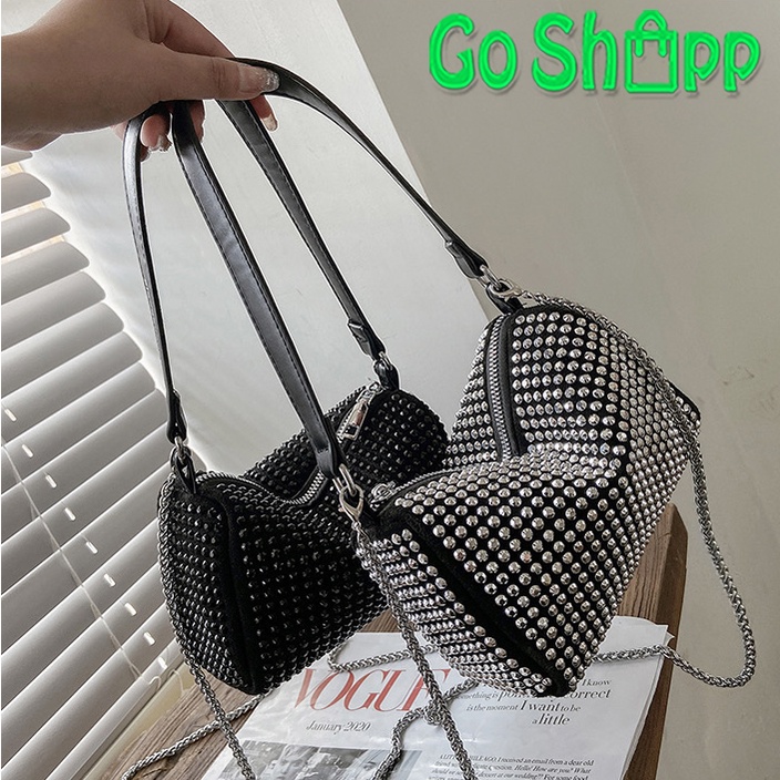 Tas Selempang Wanita Manik Bling Bling Import - Tas Bahu Slempang Wanita Fashion Korea - Tas Pesta Wanita Terbaru Import Kekinian [SL83]