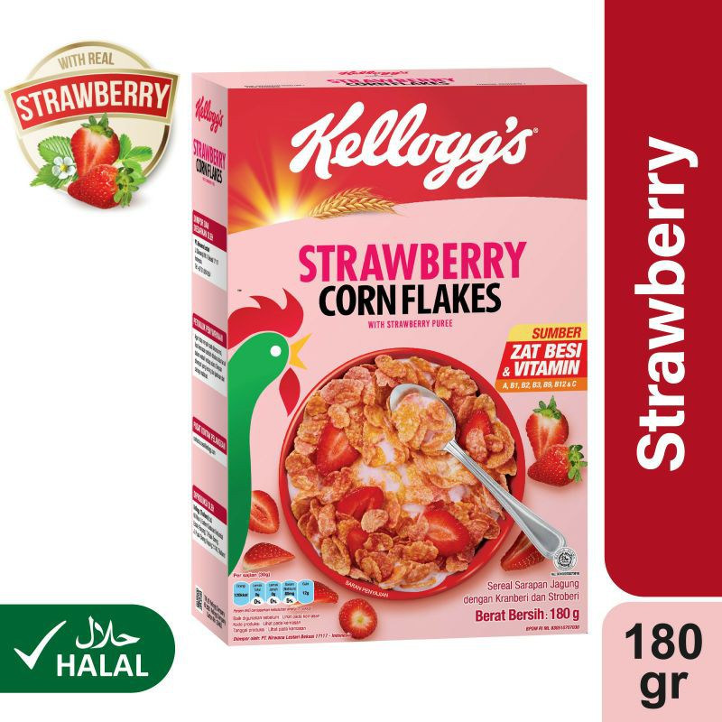 

TERMURAH! READY STOCK KELLOG'S FRUIT STRAWBERRY CEREALS 180GR