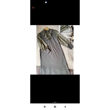 Gamis by cavell hijau mint wardah