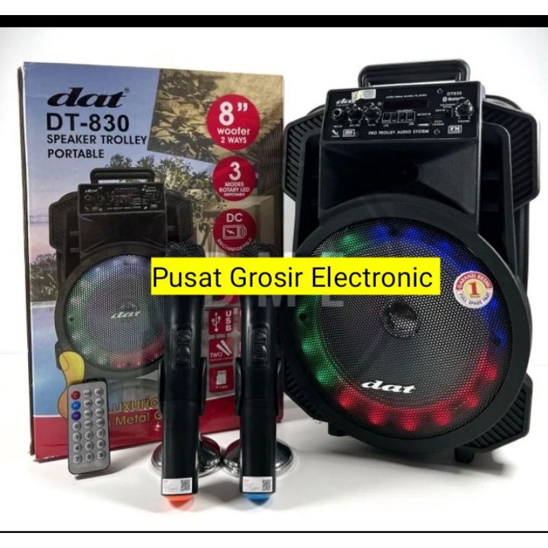 SPEAKER WIRELESS DAT DT830 DT-830 DT 830 BLUETOOTH KARAOKE USB RADIO