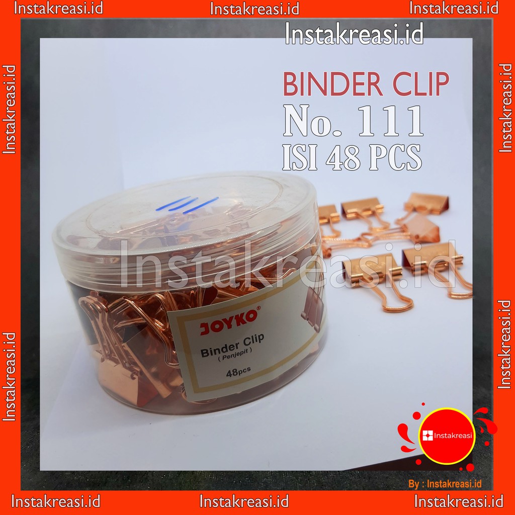

BINDER CLIP 111RG Rose Gold -ISI 48 PCS