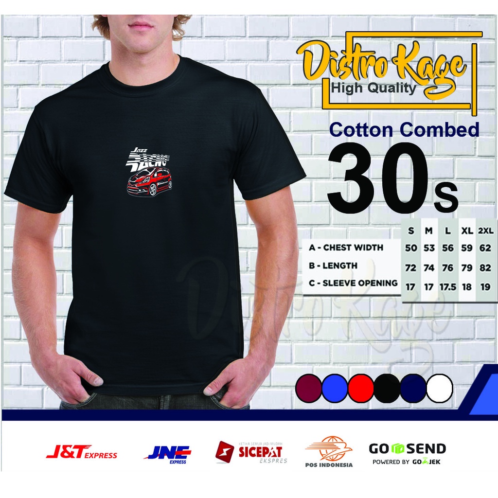 Baju Kaos Pria Honda Jazz Racing Club Ukuran Dewasa UnisexCotton Combed 30s Dsro Kage