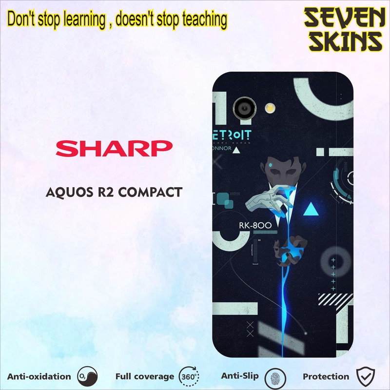 SKIN HANDPHONE DAPAT 2 PCS  SHARP AQUOS R2 COMPACT  DETROID