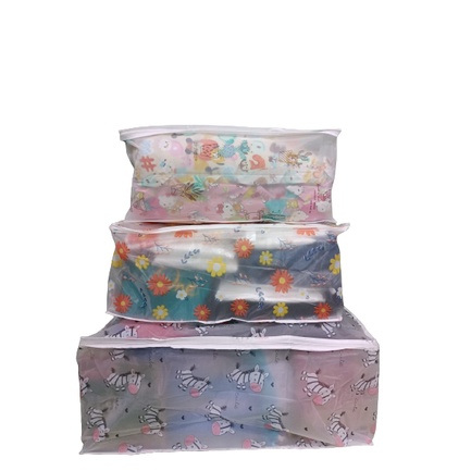 SHENAR TEMPAT PENYIMPANAN SELIMUT BED COVER ANTI AIR KANTONG PENYIMPAN BANTAL GULING STORAGE BAG QUILT BAG TEMPAT PENYIMPANAN  BAJU CELANA ANTI AIR BANYAK MOTIF WATERPROOF  TAS PENYIMPAN LIPAT - BISA COD