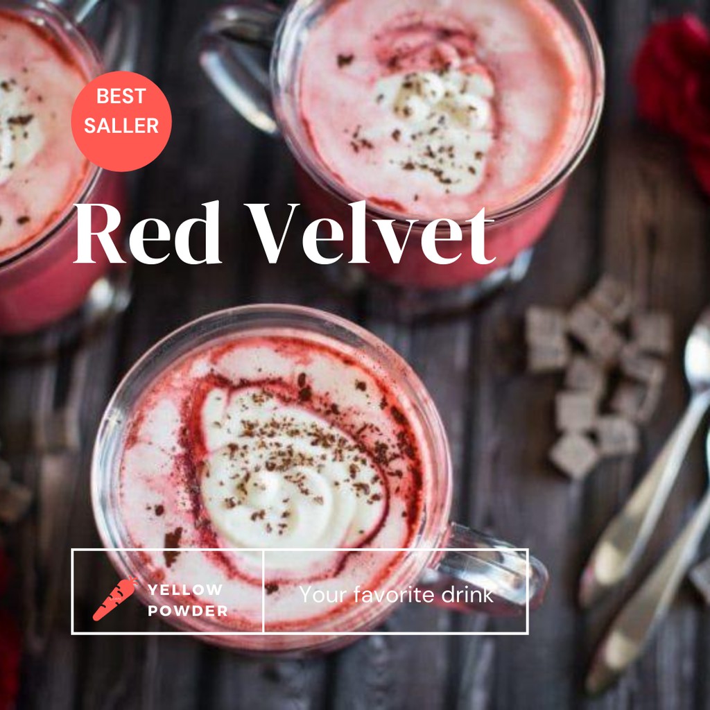 

Red Velvet Powder 1 Kg / Bubuk Red Velvet 1 Kg / Redvelvet 1000 gram / Bubuk Minuman Red Velvet 1 Kg