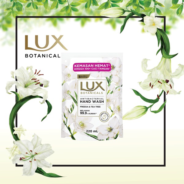 [Bonus Hand Sanitizer] LUX Botanicals Antibacterial Hand Wash 220 ml