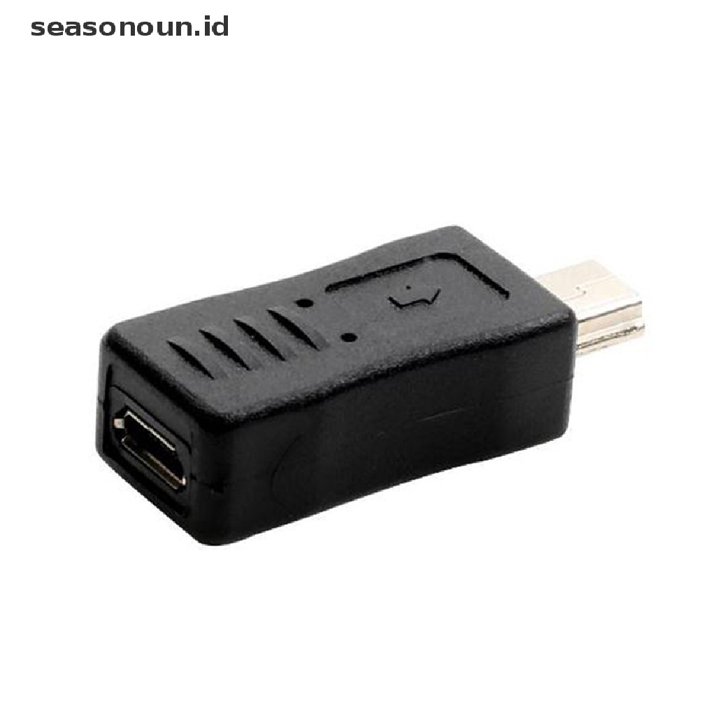 Adaptor Konverter Charger Micro USB Female Ke Mini USB Male Warna Hitam