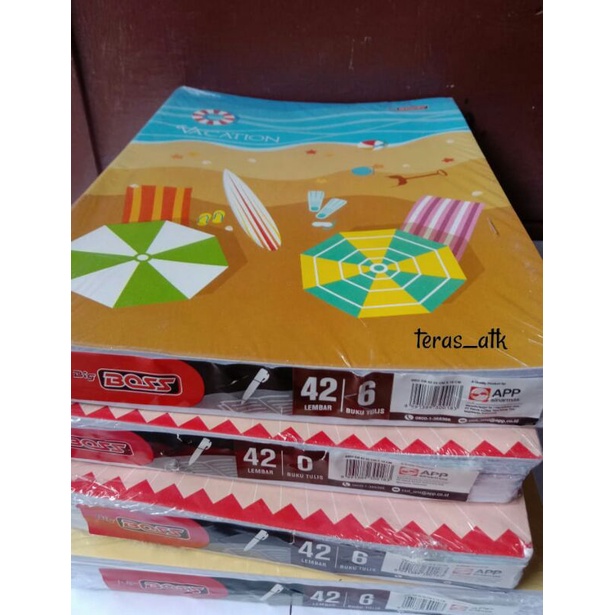 

1 pak (isi 6 pcs) Buku Tulis Big Boss 42 lembar