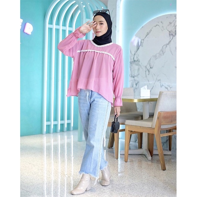 ALIKA BLOUSE RENDA / BLOUSE KOREA TERBARU