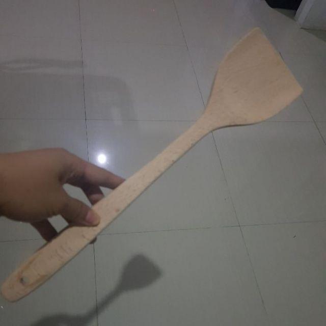 Spatula , Peralatan Masak Dari Kayu Beech 39 Cm, Peralatan Masak Ka513