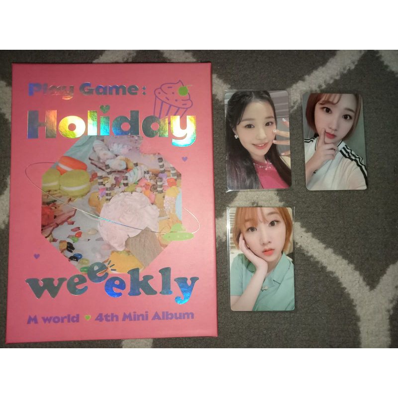 Album weeekly play game : holiday Ver. m world fullset unsealed Pc Jihan Jiyoon Bene Appmus1
