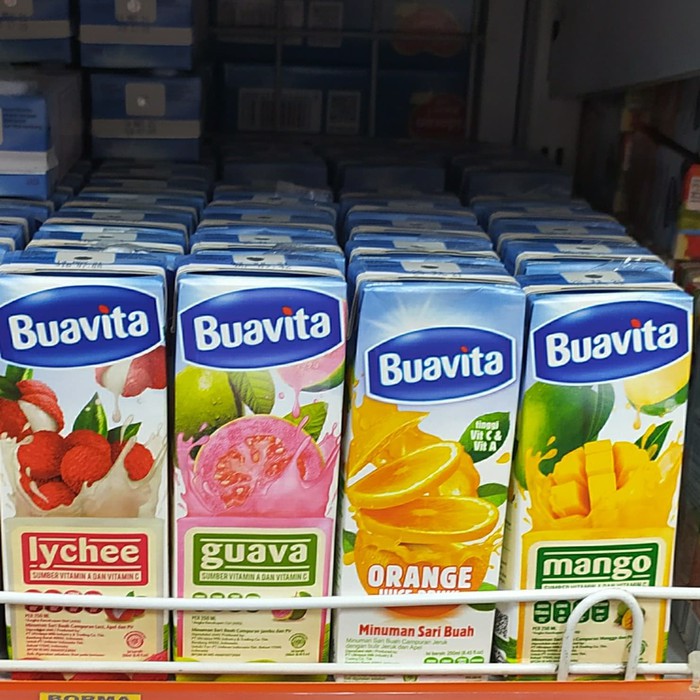 

Buavita Lychee Guava Orange Mango 250ml Kotak Kecil