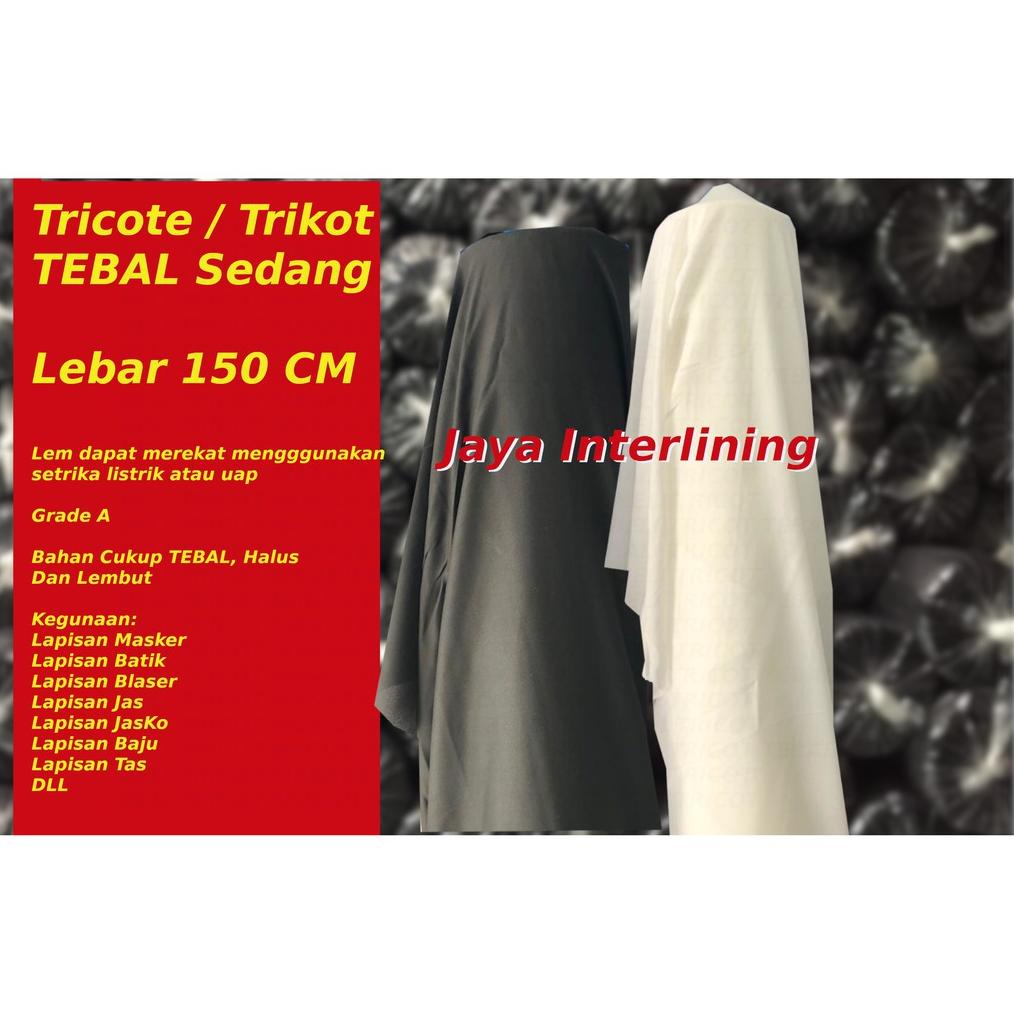 Trikot Tricot Lem Lebar Tebal Sedang 150 Cm Meteran