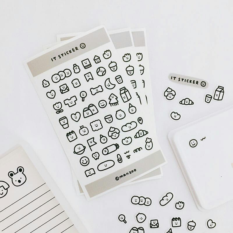 

Sticker Transparant Bentuk Karakter Lucu untuk Dekorasi, DIY, Dst