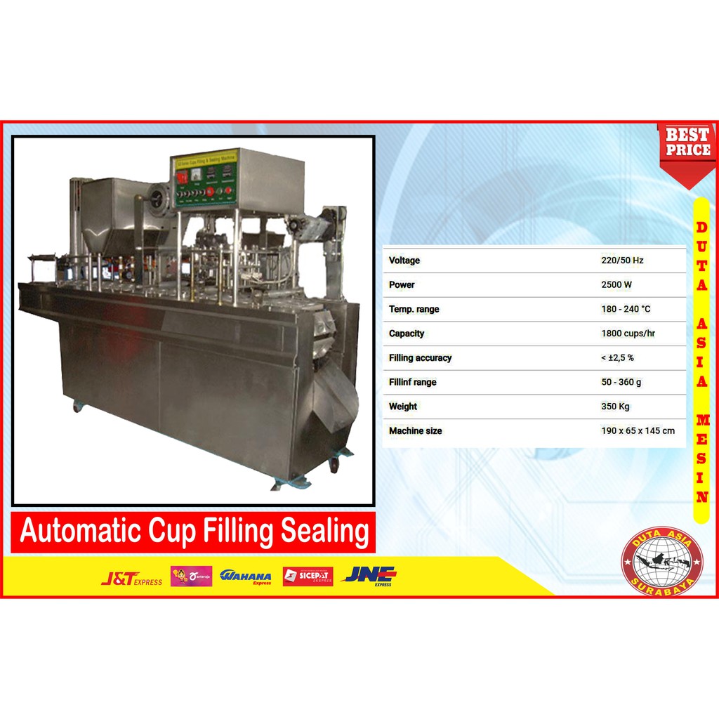 MESIN CONTNUOUS CUP FILLING SEALER 2 LINE