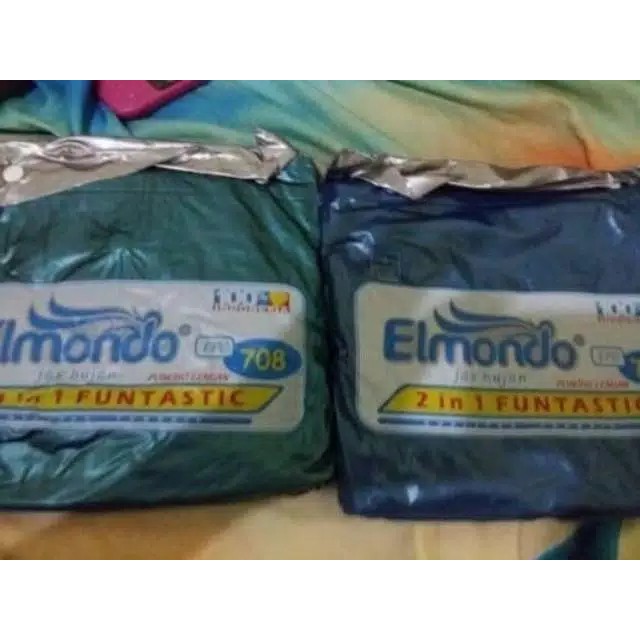 Jas Hujan Ponco Lengan 2 Kepala ELMONDO 708 / Poncho 2 kepala 2 in 1 Funtastic