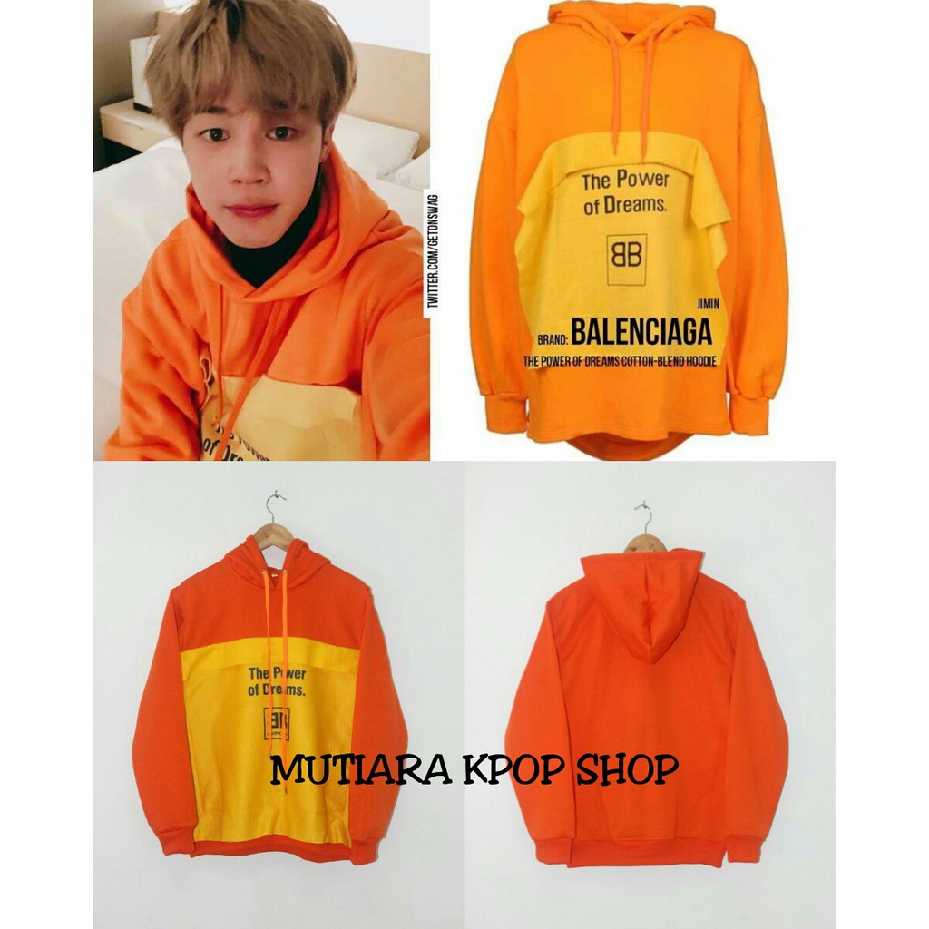 jimin orange hoodie