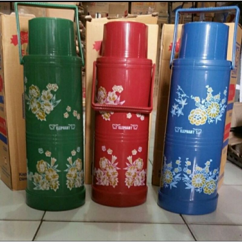 Termos Air Panas Elephant 2 Liter Plastik Botol Minum Kualitas Tebal Vacuum Flask Shinpo Lion Star
