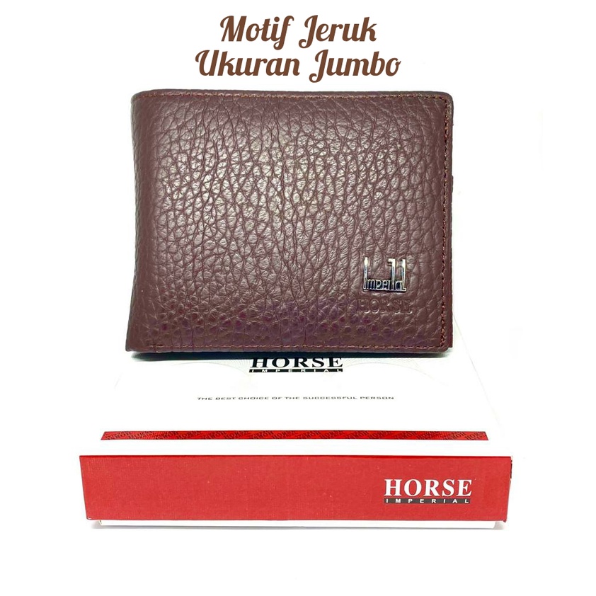 Dompet Kulit Asli 100% Ukuran Besar Dompet Kulit Jumbo Imperial Horse Dengan 3 Pilihan Warna