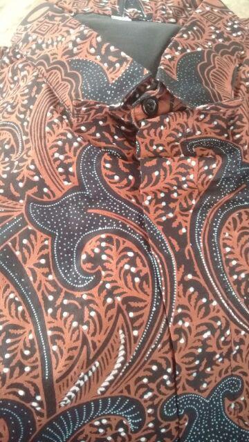 Kemeja Batik Pria Kerajaan Sogan Eksklusif Kerjaan Pria Lengan Panjang Modern Batik By Pangastuti