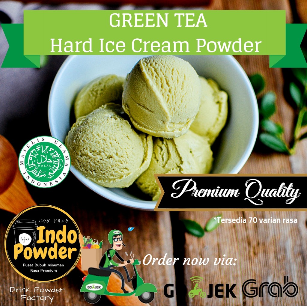 Bubuk Ice Cream rasa Green tea 1Kg - Bubuk es Krim rasa Green tea 1Kg