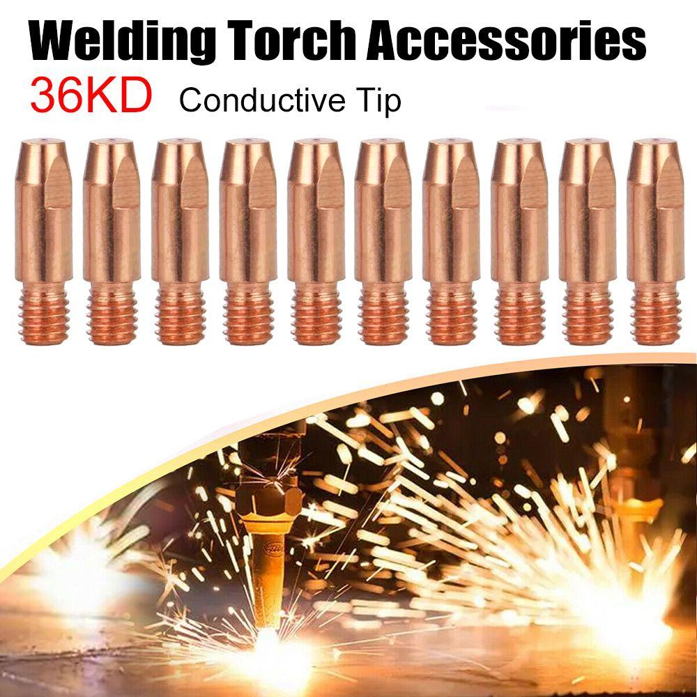 Solighter 5pcs Welding Torch Conductive Tip Set Konsumtif Aksesori Tukang Las MB36KD Perakitan Contact Tip Holder