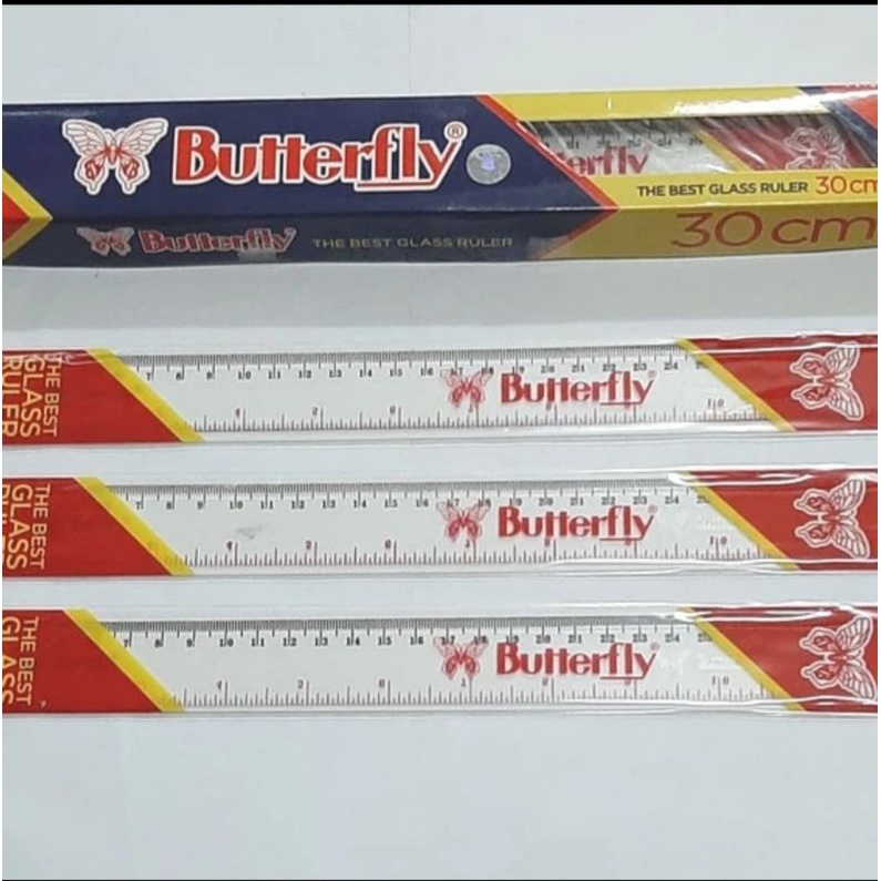 

Penggaris Butterfly Bahan Mika Tebal 30cm