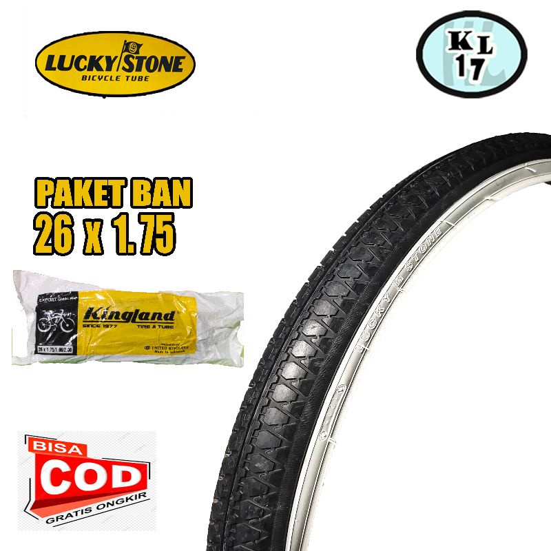 LUCKY STONE Ban Luar 26 x 1.75 Ban Luar Sepeda 26 MTB CTB