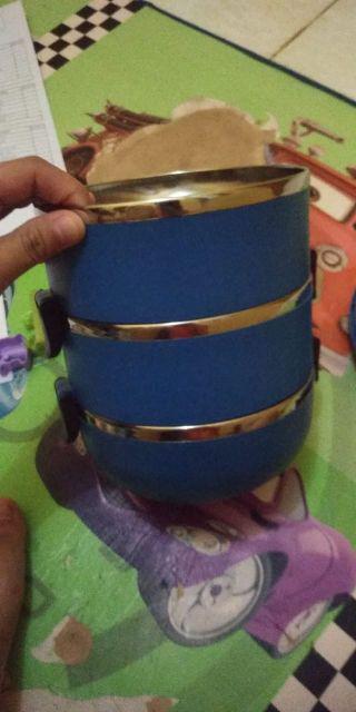 Lunch Box 3 Susun - Rantang Makanan Stainless Steel  - Colorful - Murah