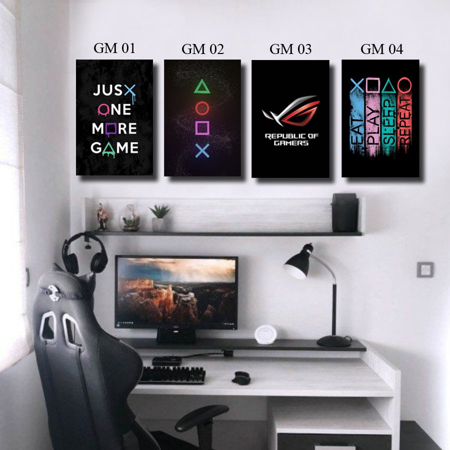 Hiasan dinding Wall Decor GAME 20x30 / Pajangan DindingKamar - Rumah Terbaru Berkualitas!!!