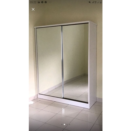 LEMARI SLIDING FULL CERMIN/LEMARI SLEDING MINIMALIS FULL CERMIN DOOR/LEMARI PAKAIAN SLIDING