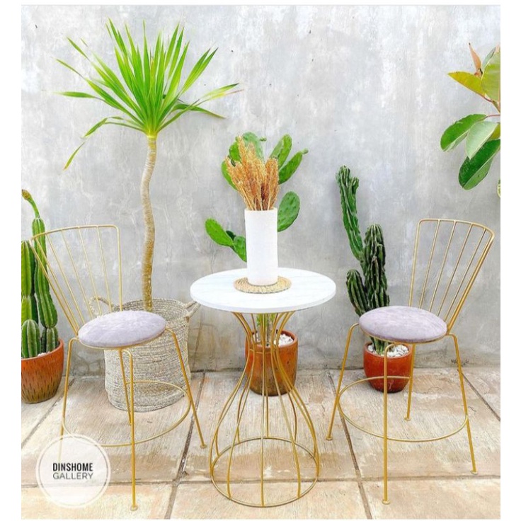 SET KURSI TAMAN LILI + MEJA, KURSI TAMAN MINIMALIS