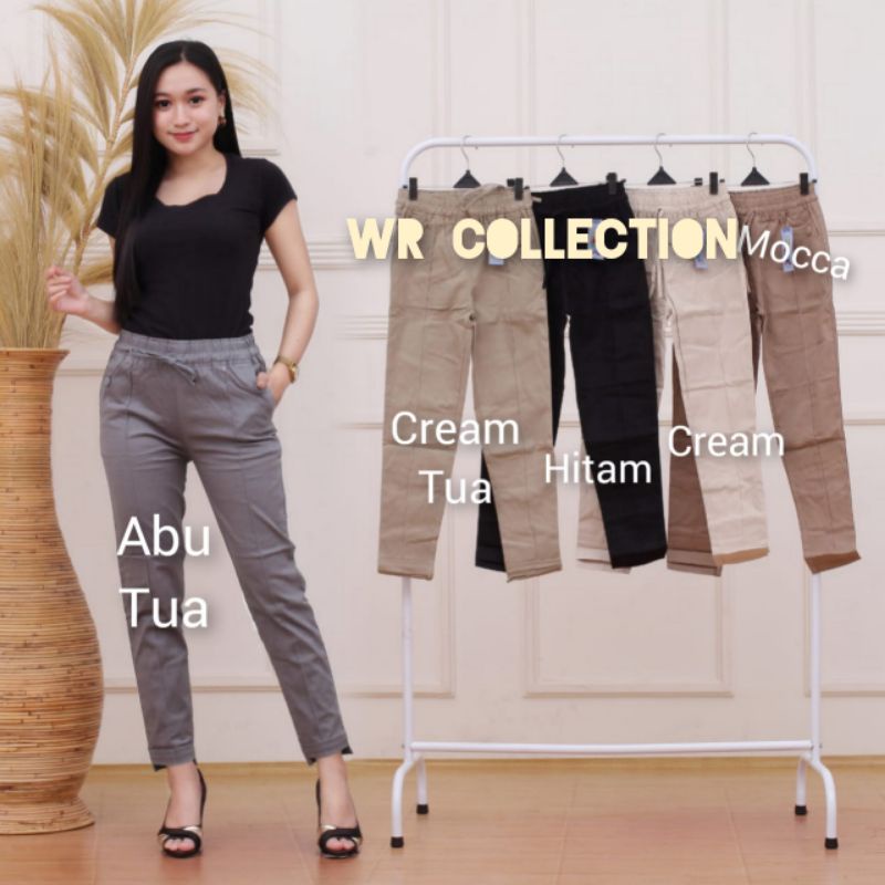 BAGGY PANTS TWILL COMBED (HALUS dan TEBAL) Pinggang Full Karet