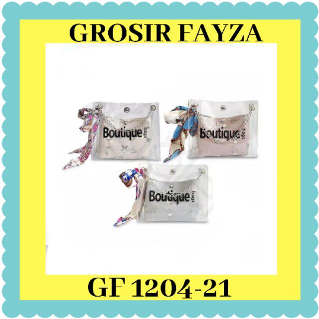 TAS TRANSPARAN 2IN1 IMPORT TAS SELEMPANG RANSEL TAS IMPORT BATAM TAS WANITA SLING BAG HAND BAG