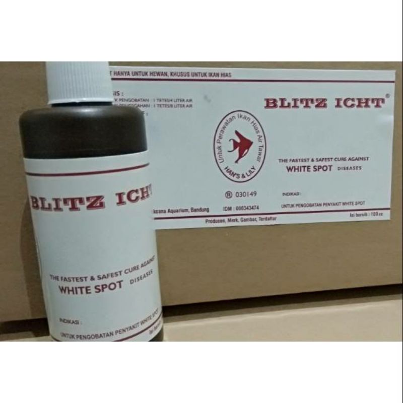 Blitz icht obat ikan jamur, white spot dll, obat ikan biru