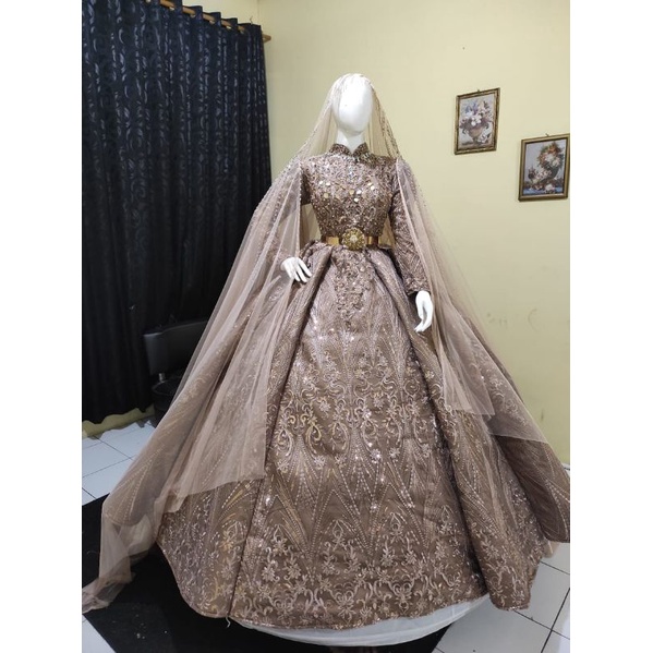 NEW  BARBIE MEWAH CANTIK MODEL BELIMBING PREMIUM  BEREKOR/BAJU PENGANTIN MODERN/GAUN WEDDING