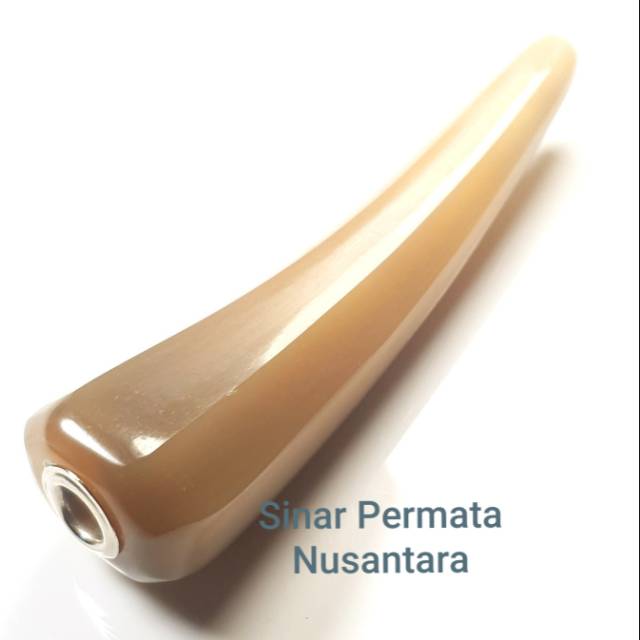 Pipa Rokok Cangklong Tanduk Hewan Bison Putih Garansi Asli 100