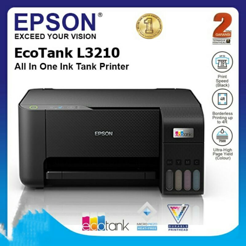 PROMO, SERI TERBARU ,PRINTER EPSON L3210 (pengganti L3110 ) print scan copy +infus pabrik