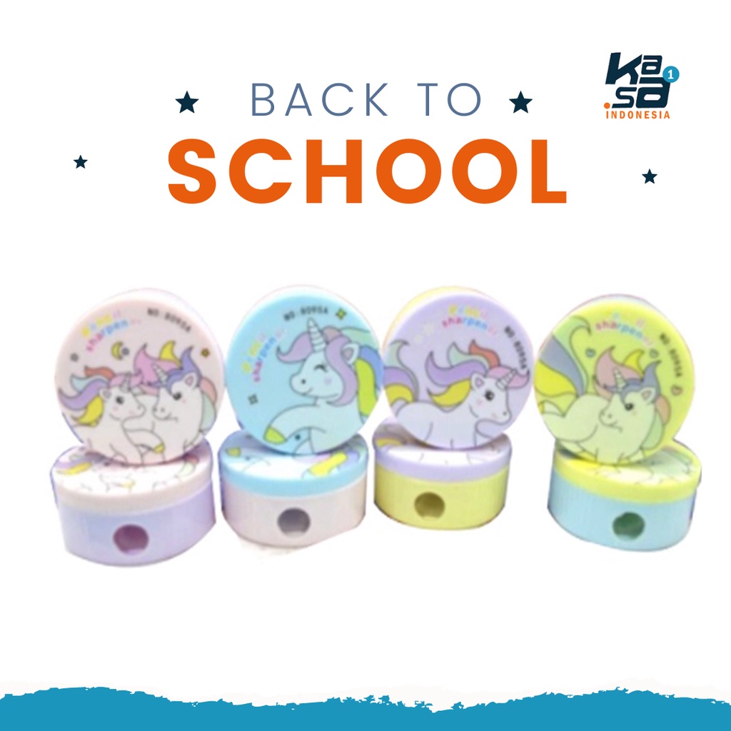 

1 PCS Rautan Pensil Unicorn / Serutan Pensil Lucu untuk Anak Perempuan Warna Pastel